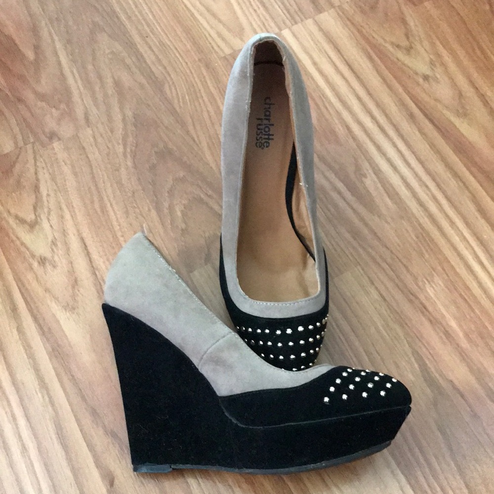 Charlotte Russe studded wedges